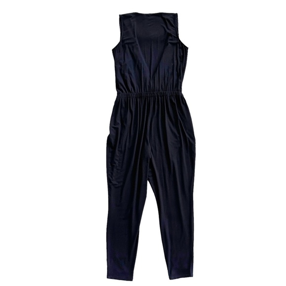 Eileen Fisher The Fisher Project Sleeveless Jersey Jumpsuit in Black M - Picture 8 of 9